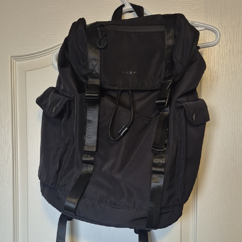 Sleek Black Men's Backpack by Bugatti